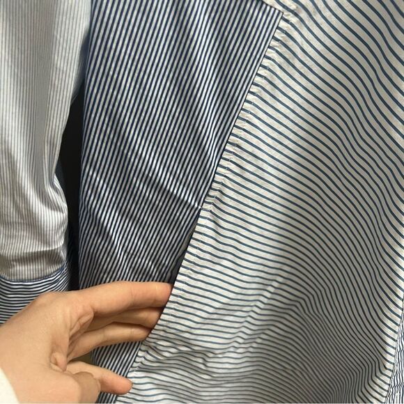 Chico's Blue Striped Button Down Shirt - Picture 3 of 8